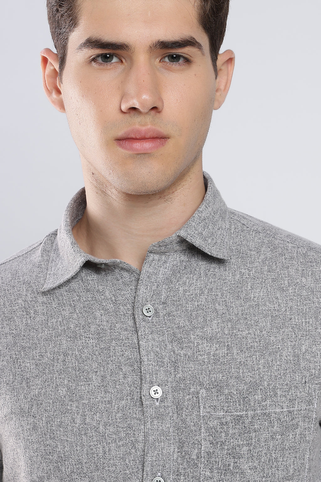 Grey Galaxy Imported Linen Shirt