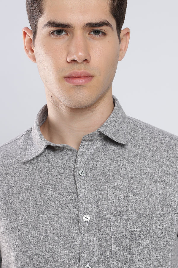 Grey Galaxy Imported Linen Shirt
