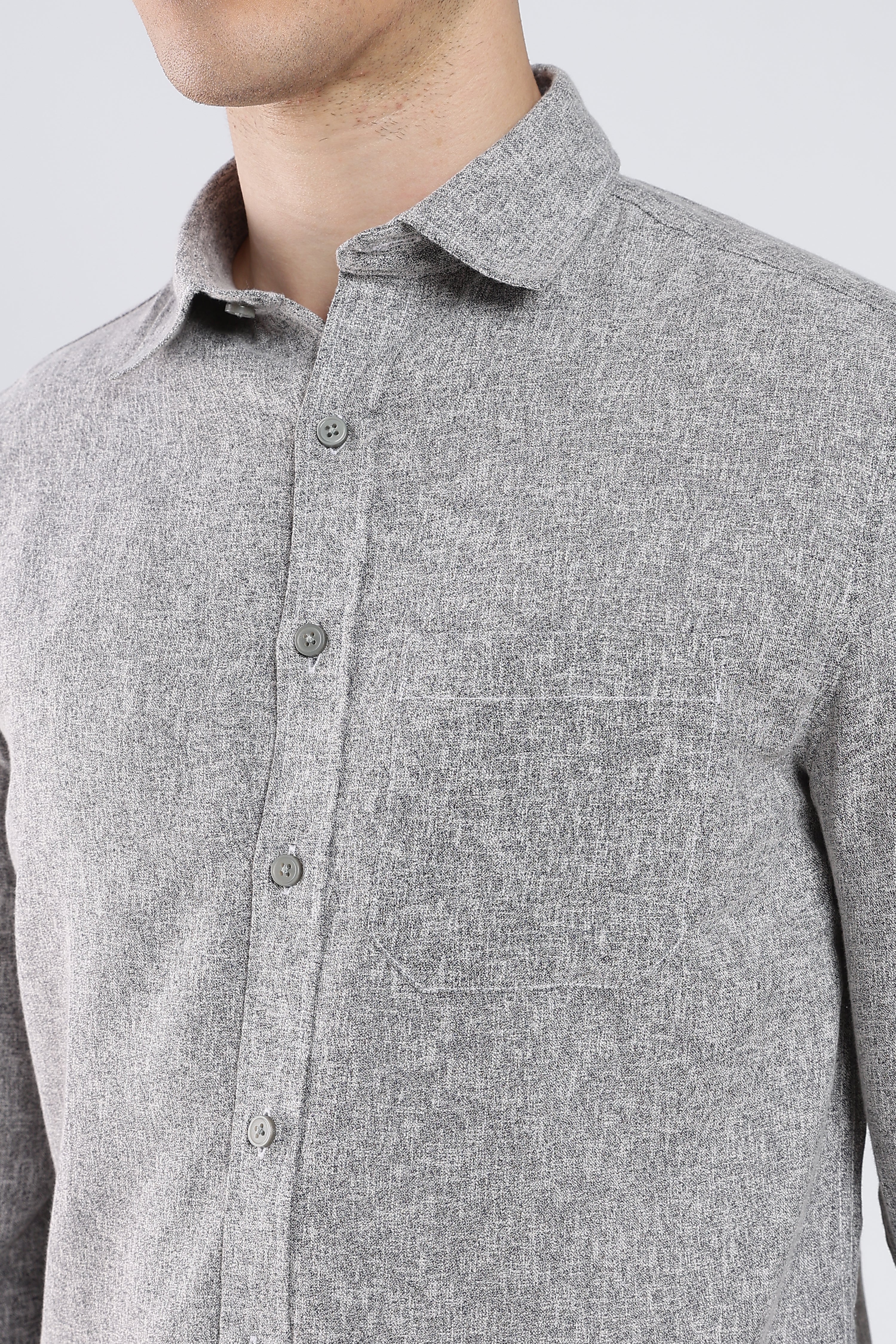 Grey Galaxy Imported Linen Shirt