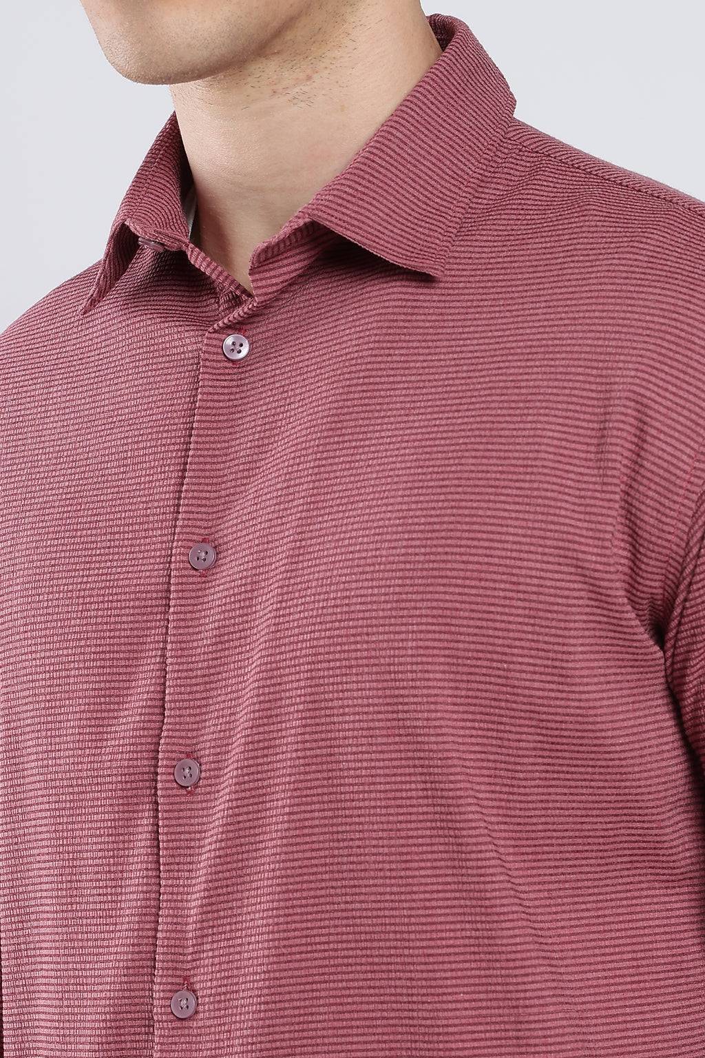 Maroon Wine Seer Sucker Shirt