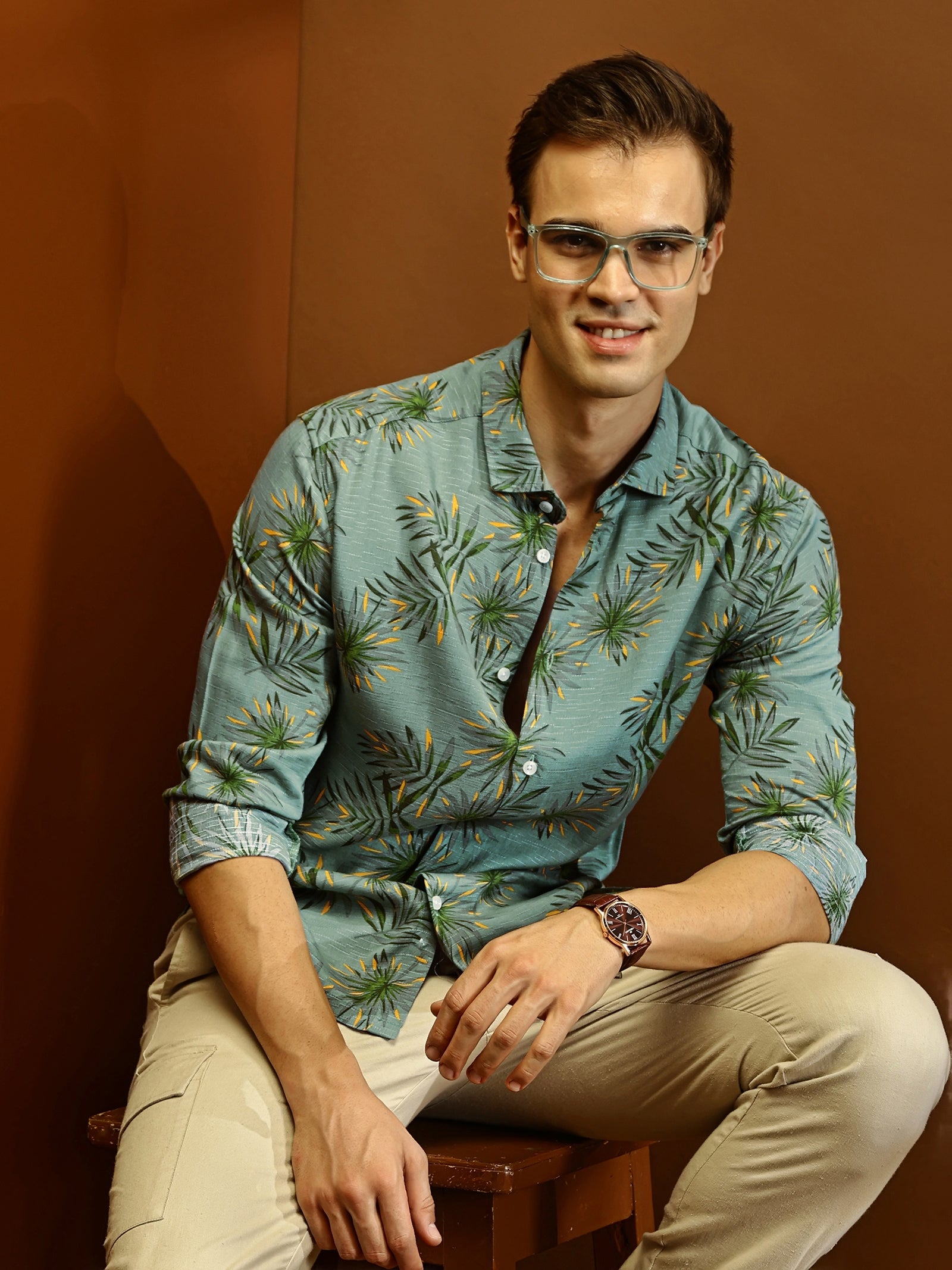 Green Jungle Textured Shirt