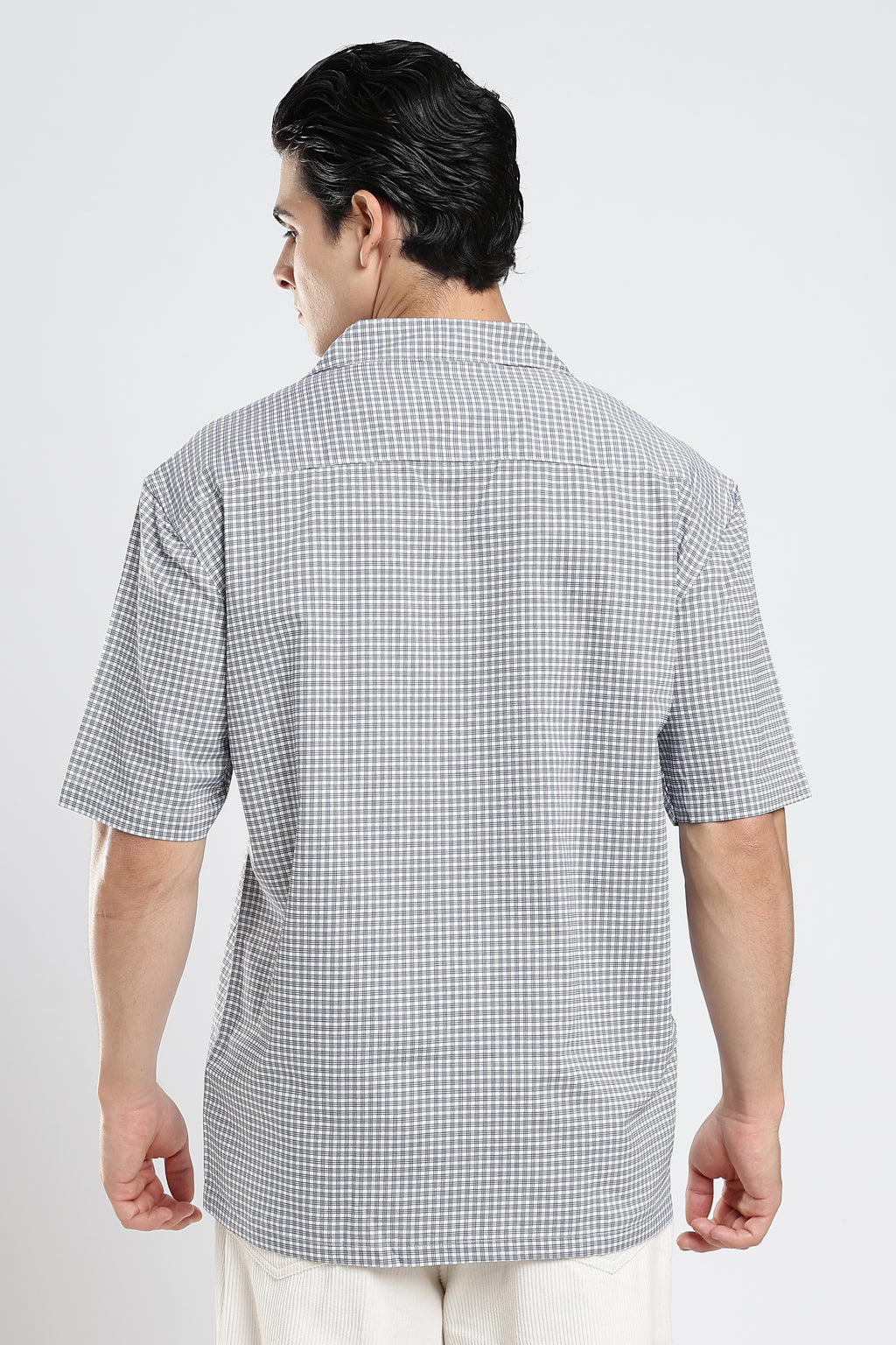 Blue Relaxed Check Shirt