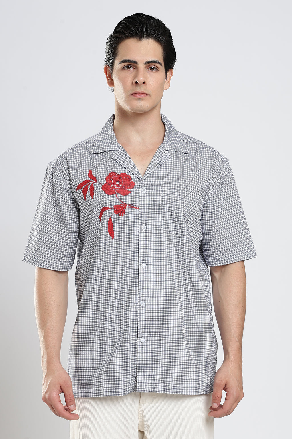 Blue Relaxed Check Shirt