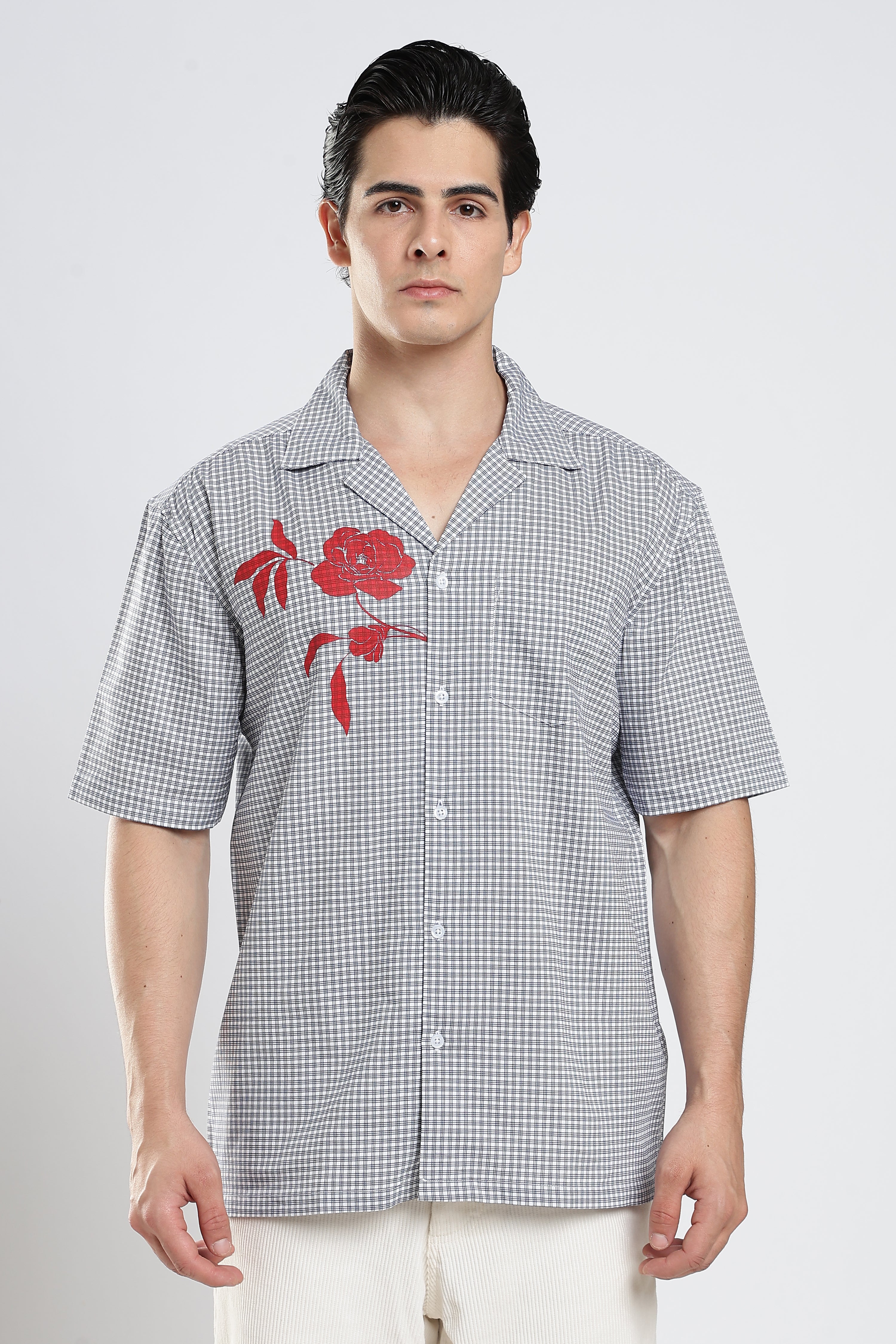 Blue Relaxed Check Shirt
