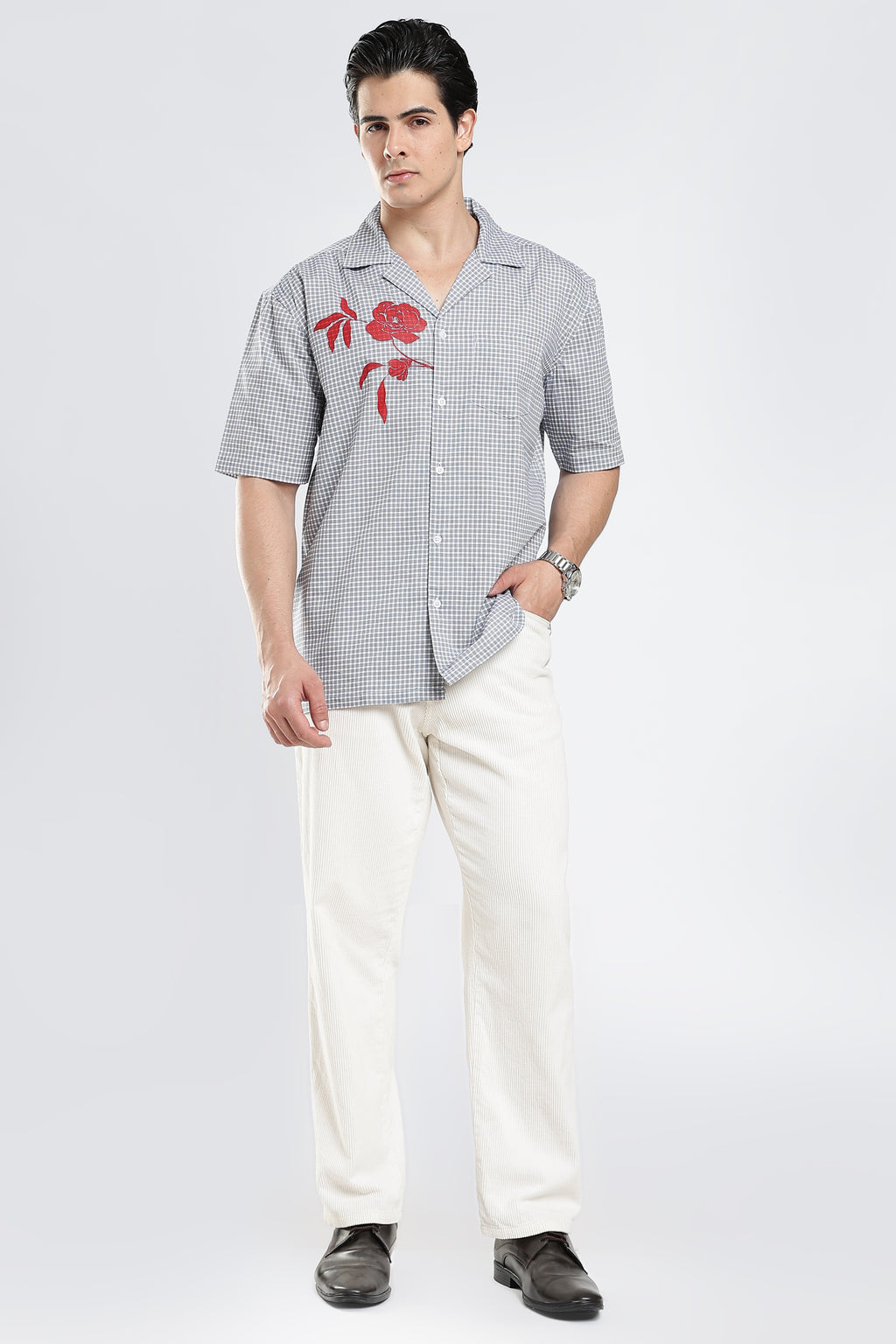 Blue Relaxed Check Shirt