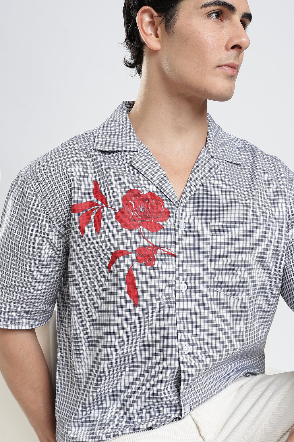 Blue Relaxed Check Shirt