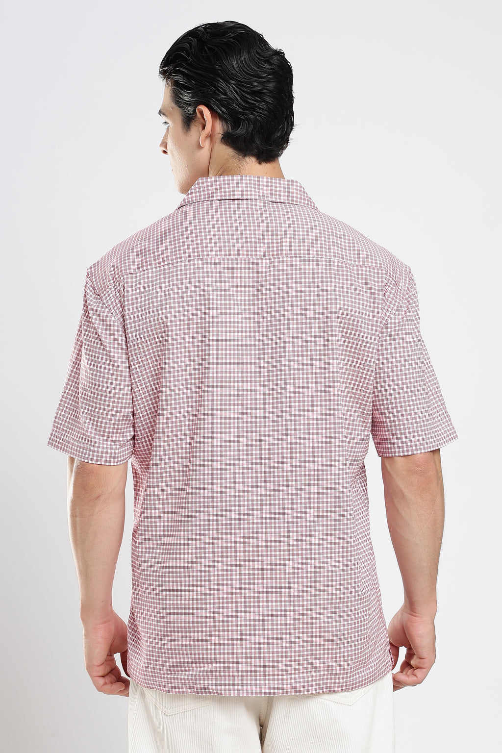 Crimson Relaxed Check Shirt