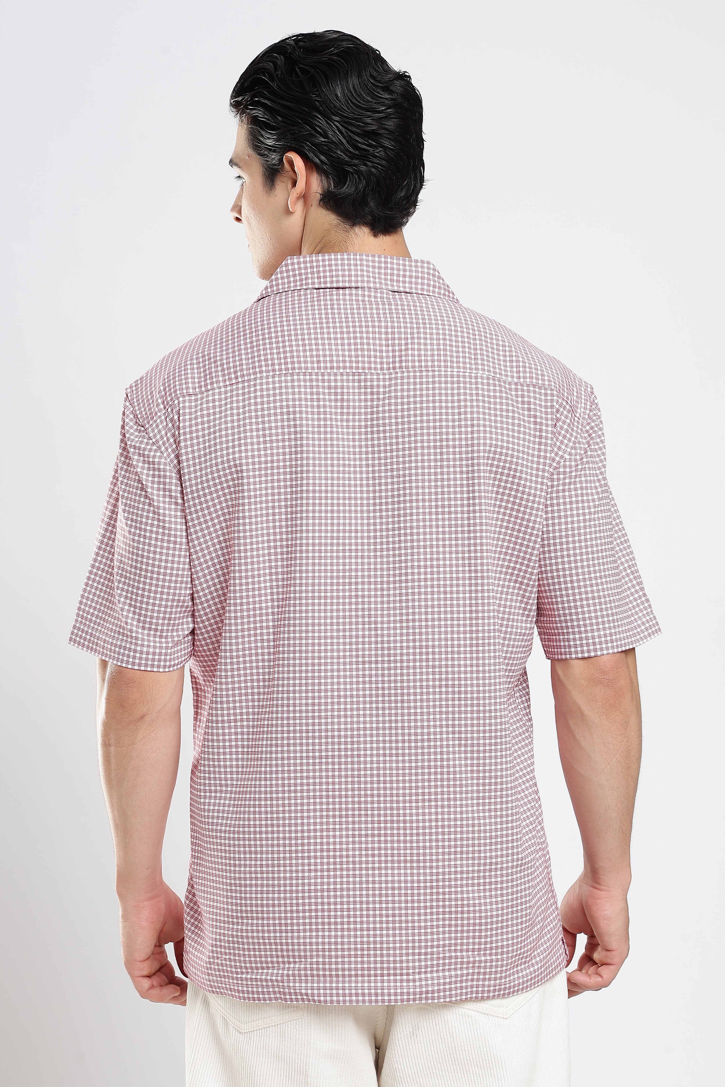 Crimson Relaxed Check Shirt