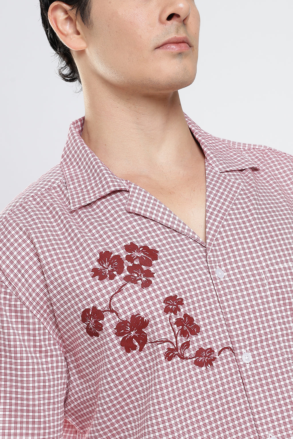 Crimson Relaxed Check Shirt