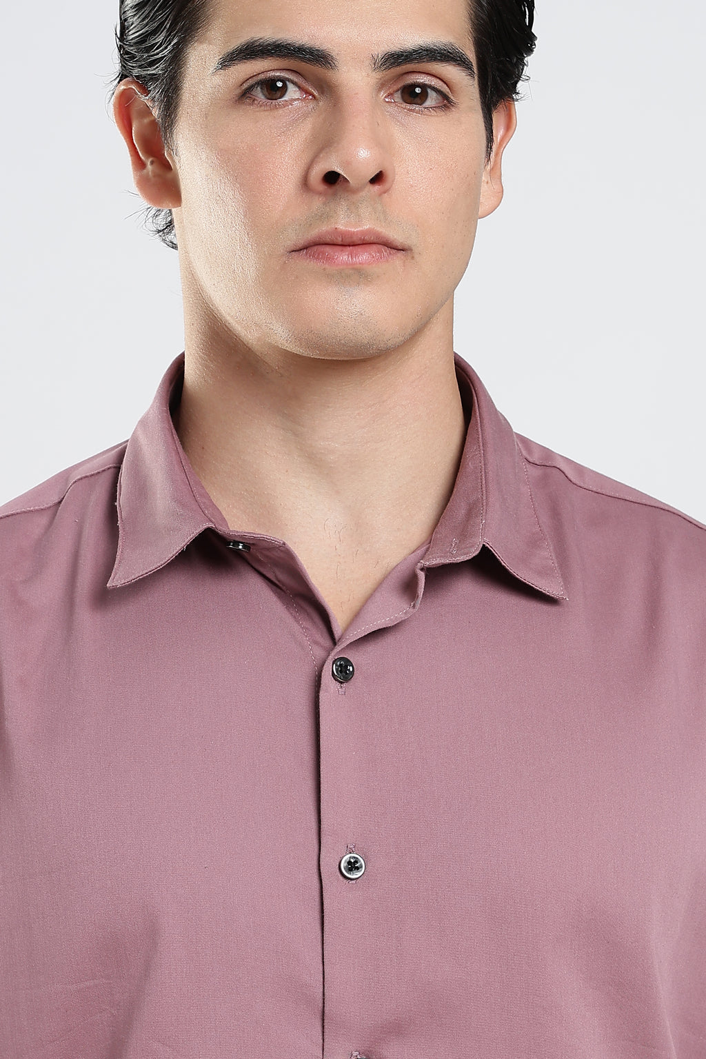 Dusty Rose Cotton Satin Shirt