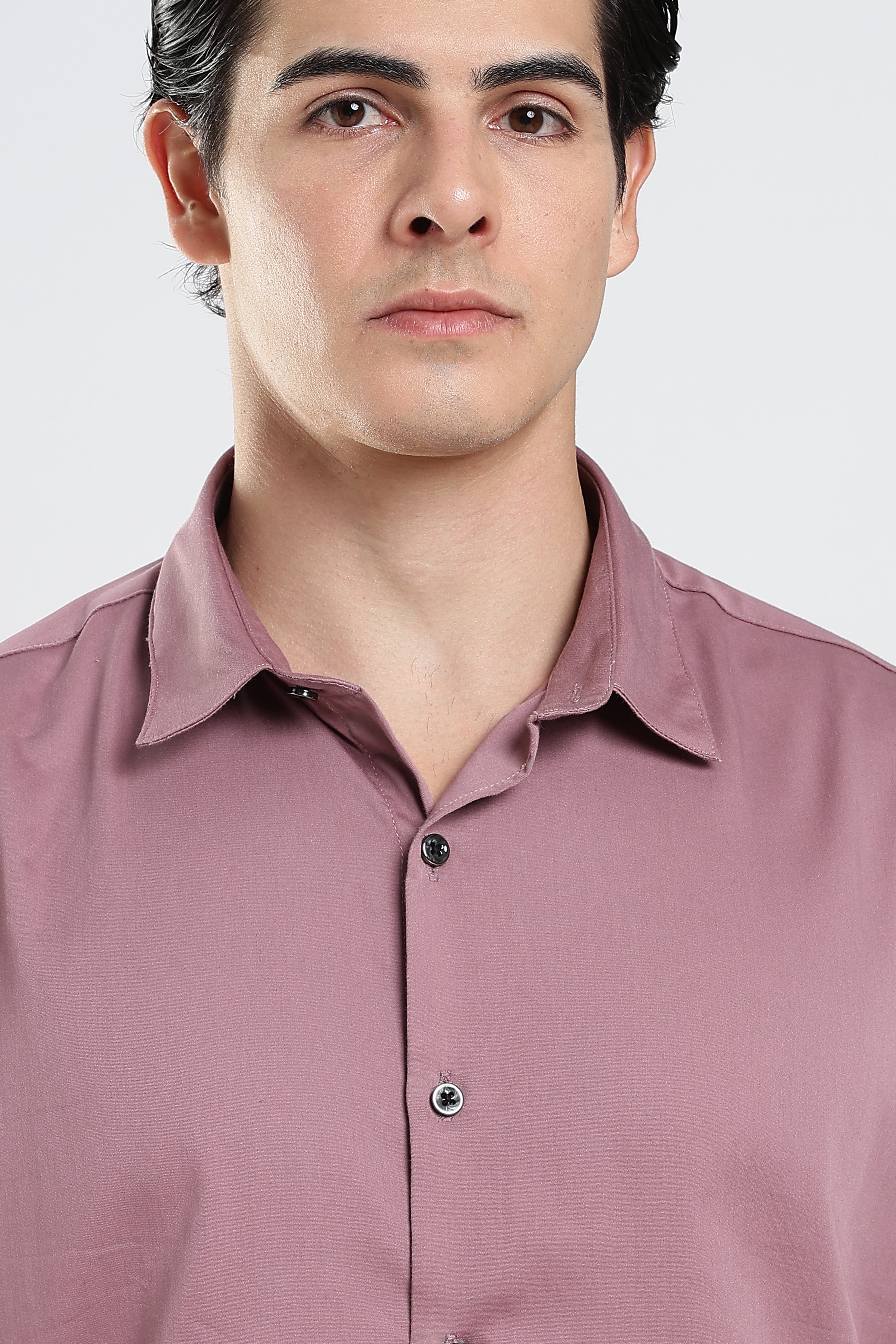 Dusty Rose Cotton Satin Shirt