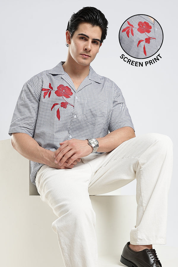Blue Relaxed Check Shirt