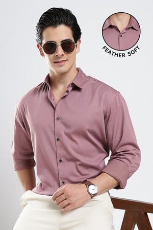 Dusty Rose Cotton Satin Shirt