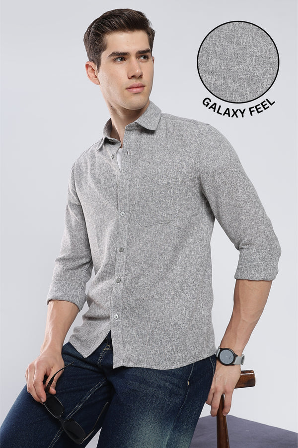 Grey Galaxy Imported Linen Shirt