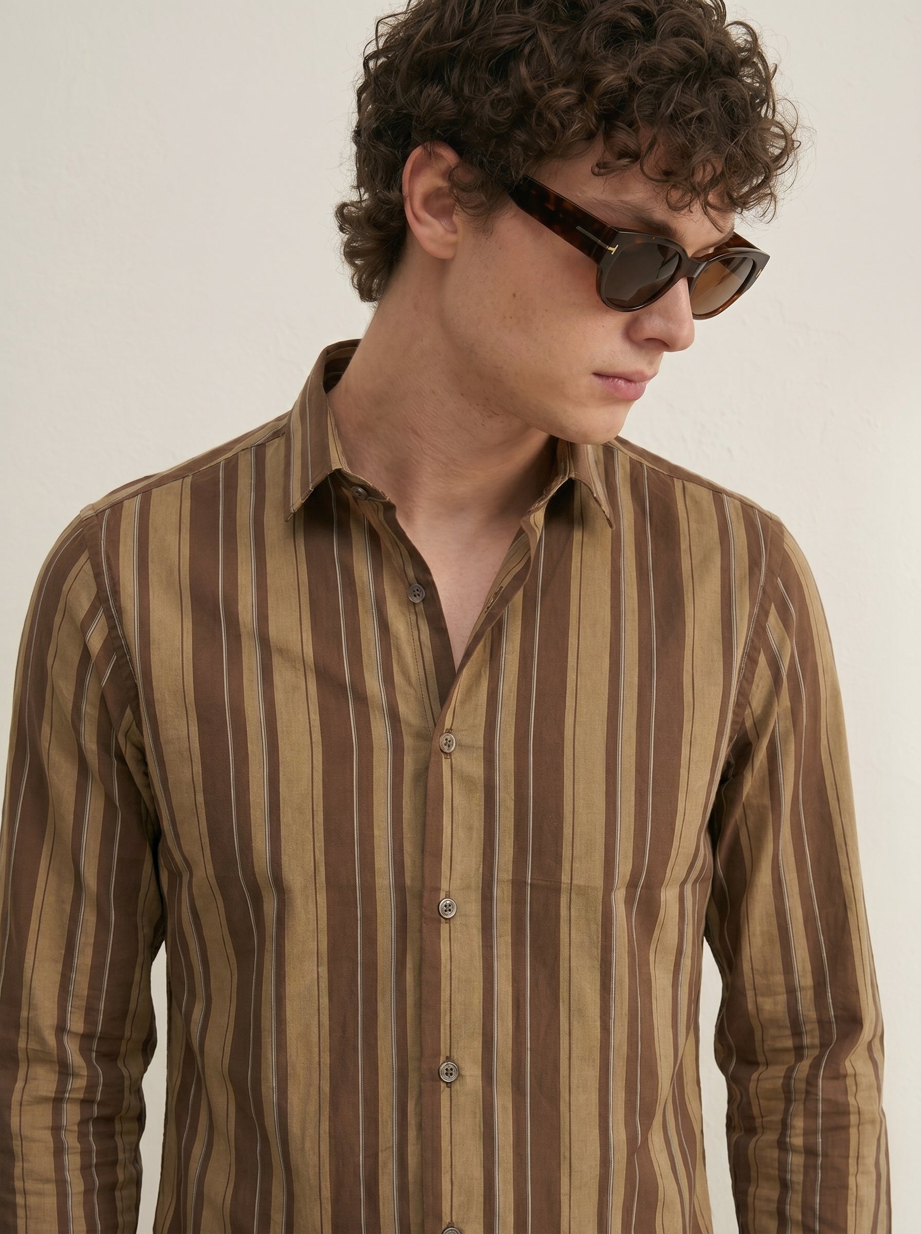 Retro Giza Cotton Stripe Shirt