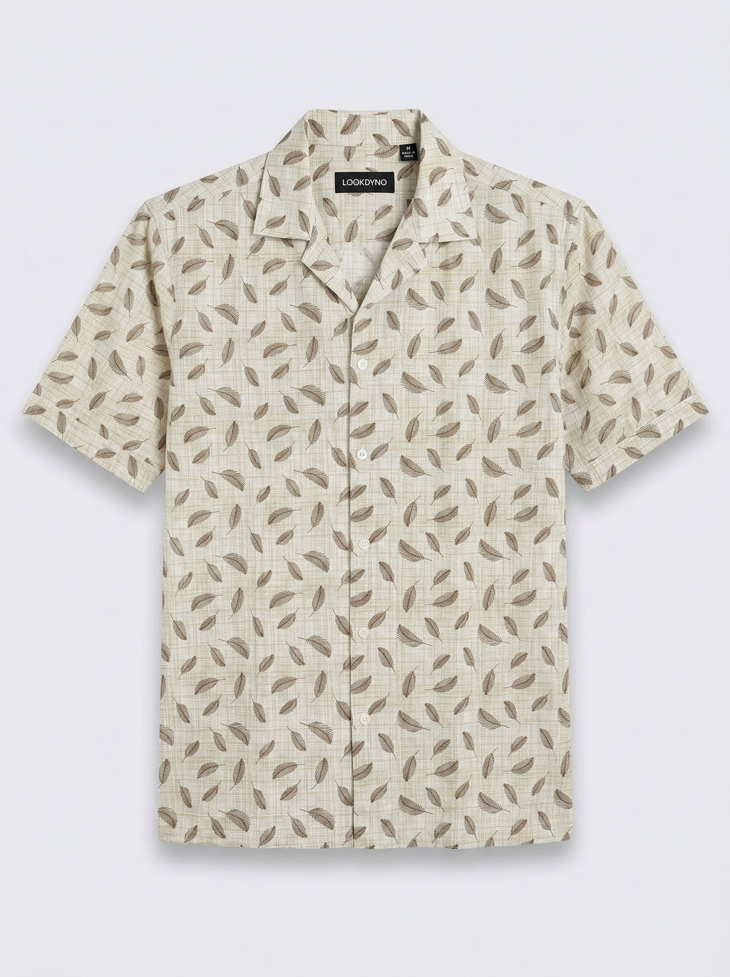 Sahara Cream Leaf Printed Shirt