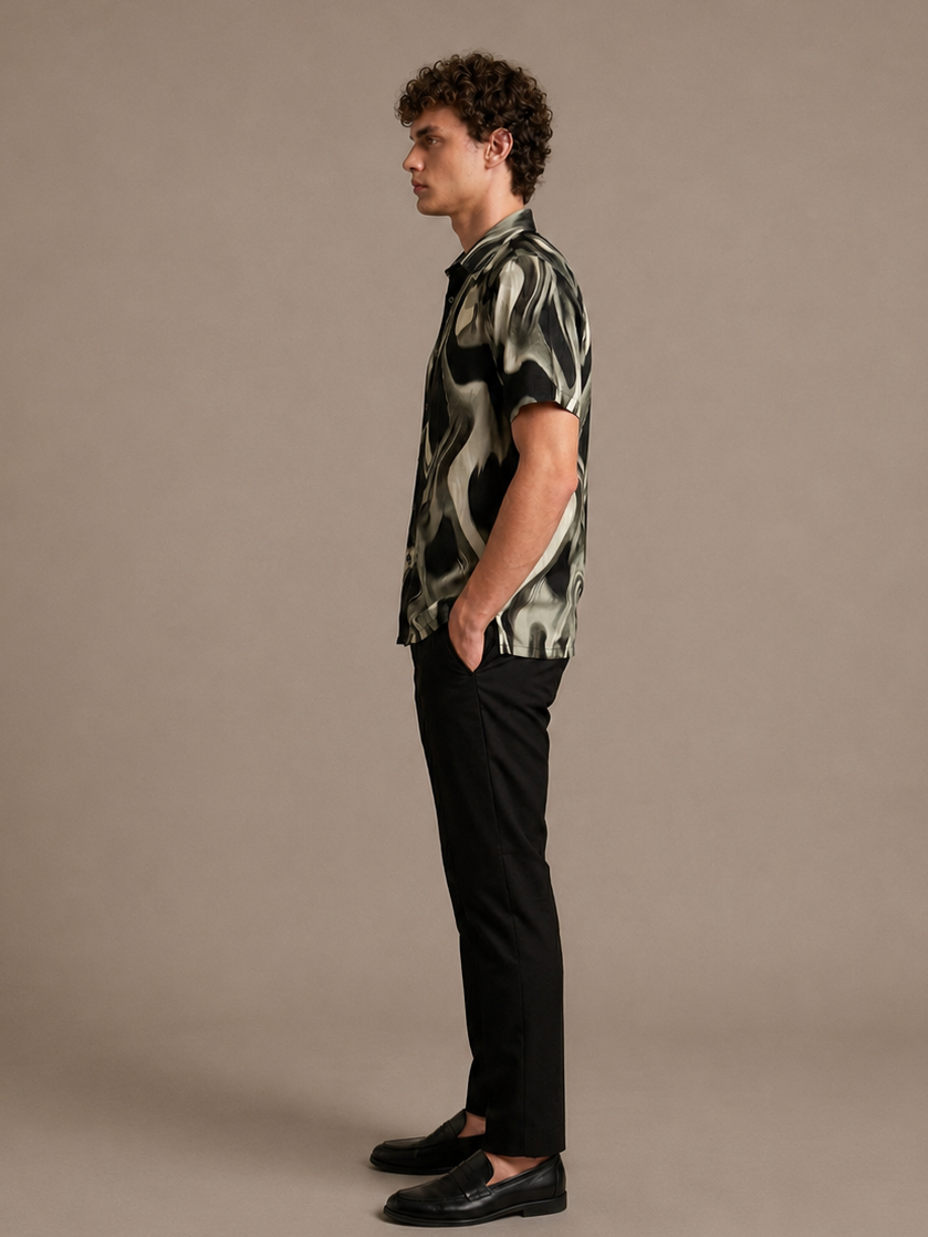 Deep Olive Soft Flow Shirt