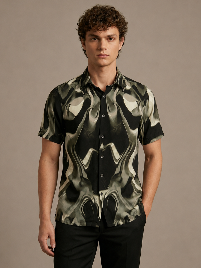 Deep Olive Soft Flow Shirt